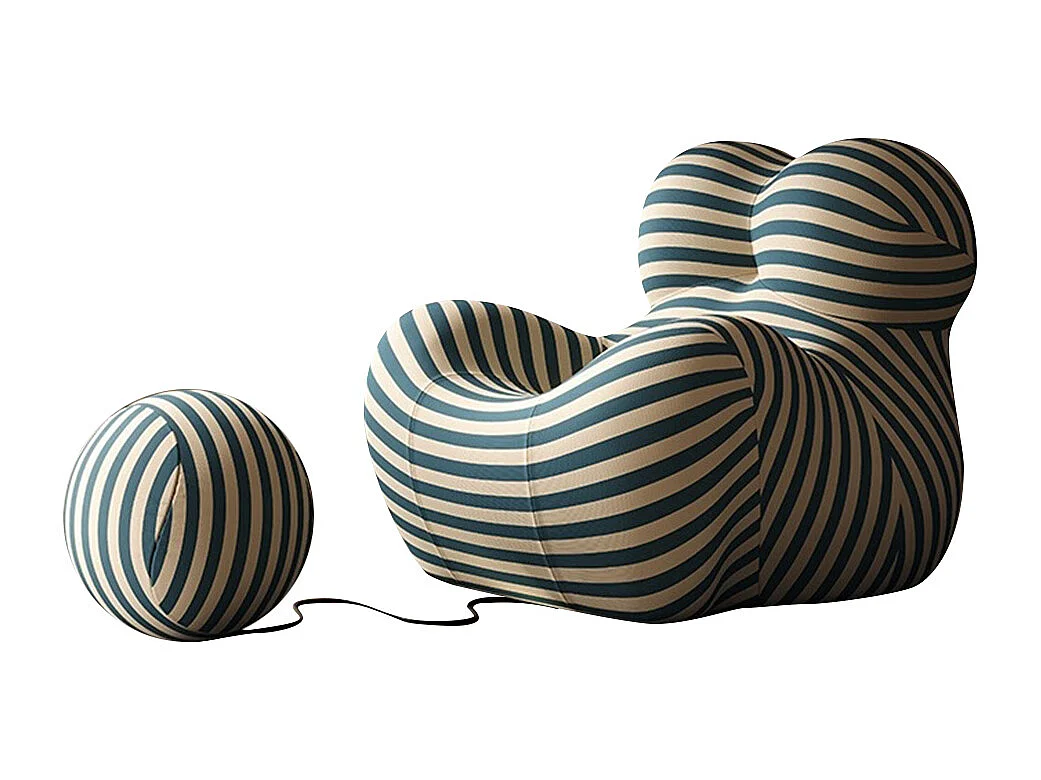 Canapé compressible petit ménage dossier confortable tissu doux style lazy gospel bleu jaune