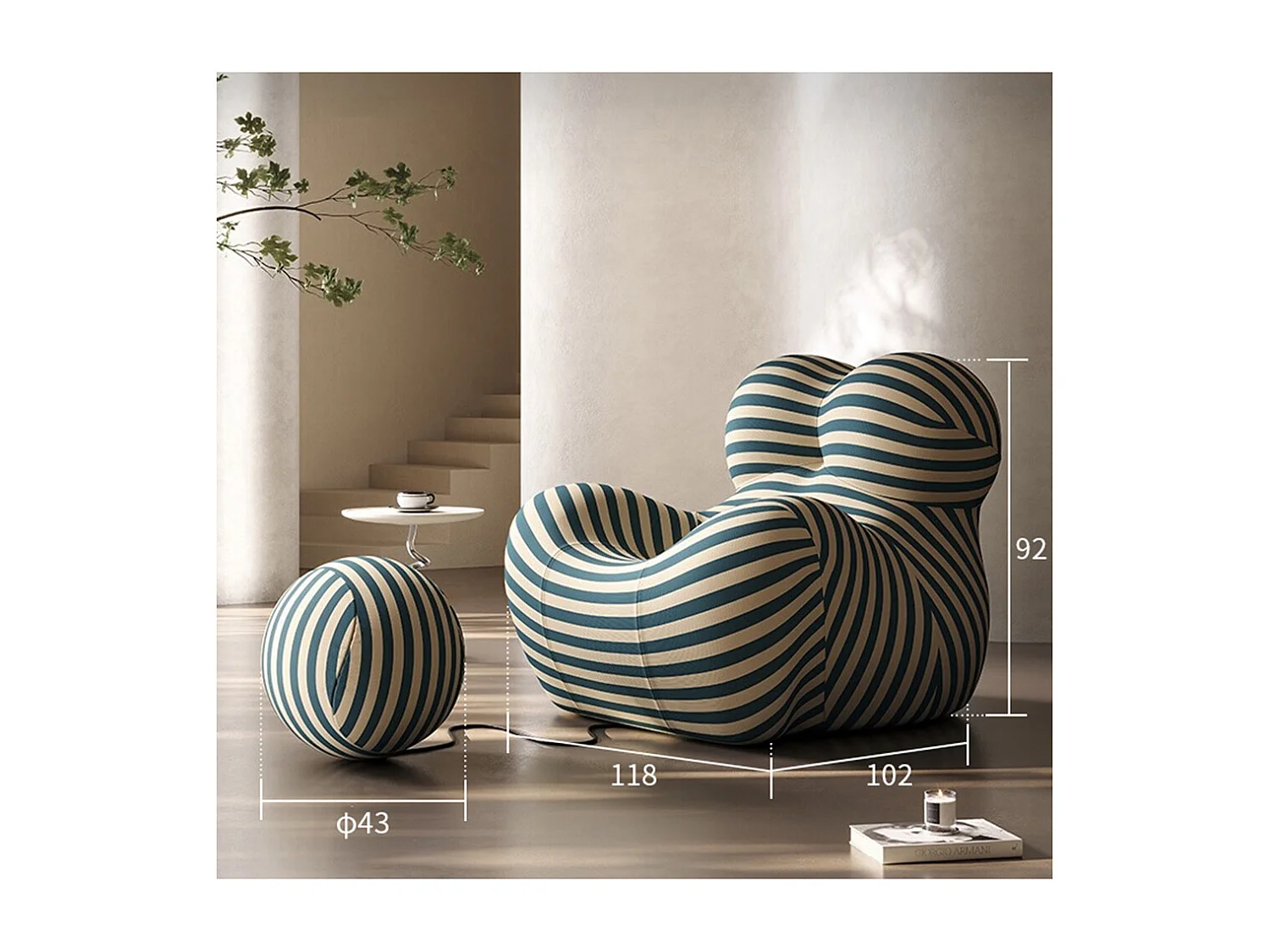 Canapé compressible petit ménage dossier confortable tissu doux style lazy gospel bleu jaune