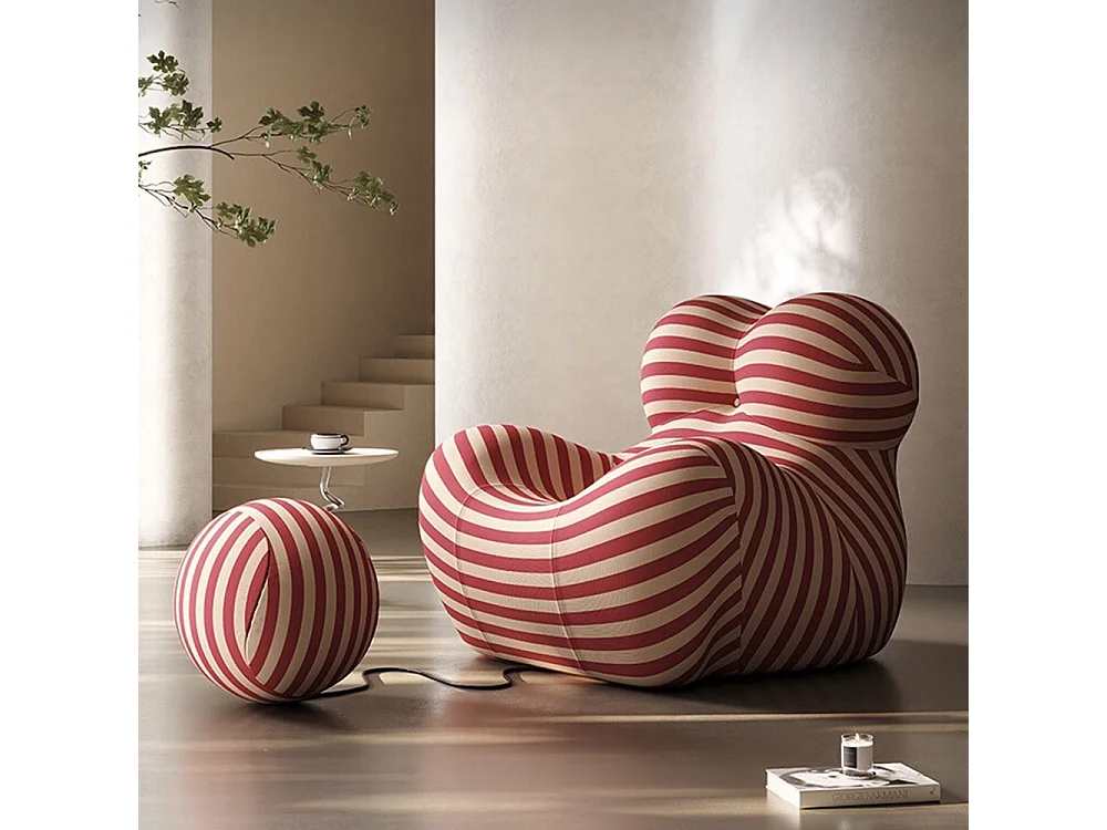 Canapé compressible petit ménage dossier confortable tissu doux style lazy gospel rouge jaune