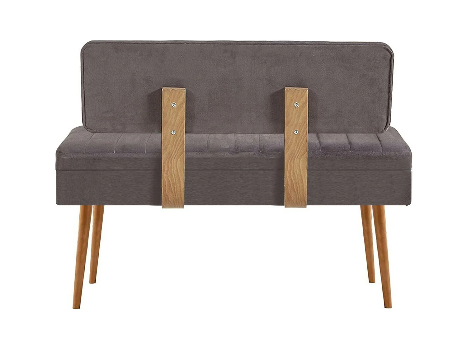 Banc d'entrée avec rangement - tissu anthracite JENA