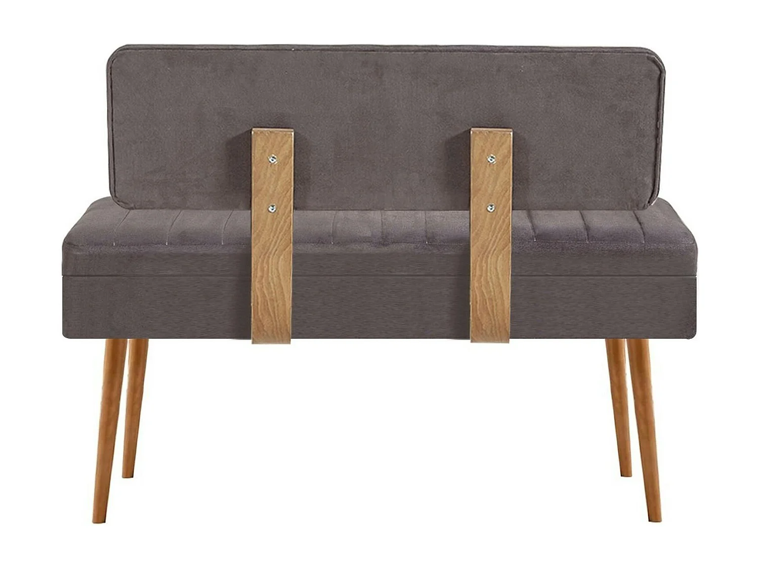 Banc d'entrée avec rangement - tissu anthracite JENA