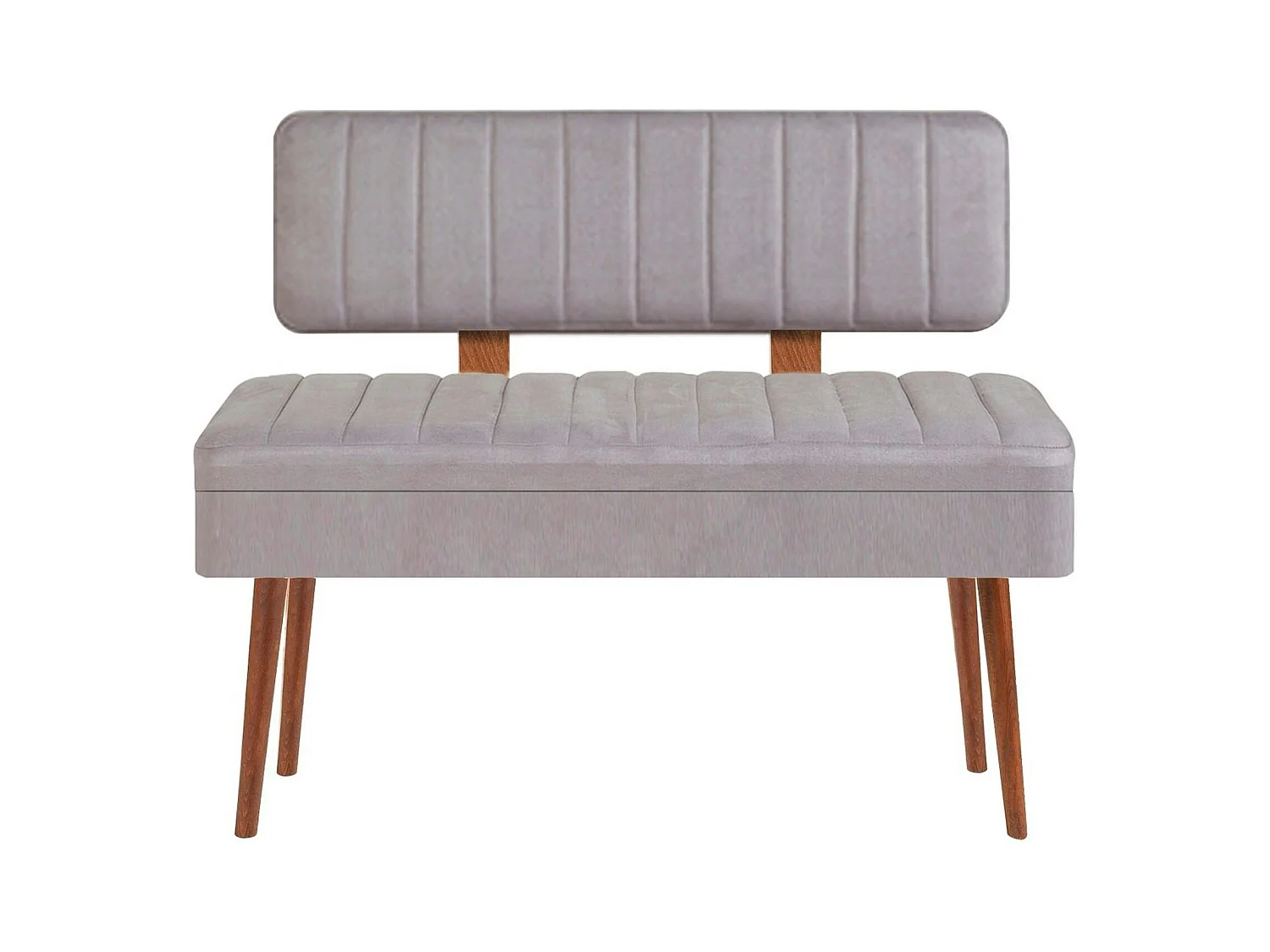 Banc d'entrée avec rangement - tissu gris JENA