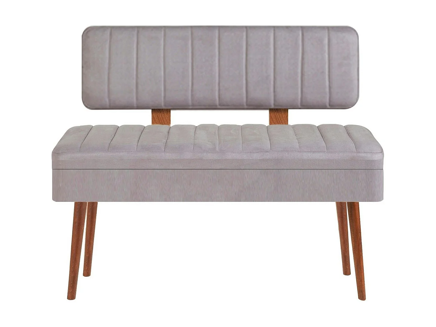 Banc d'entrée avec rangement - tissu gris JENA