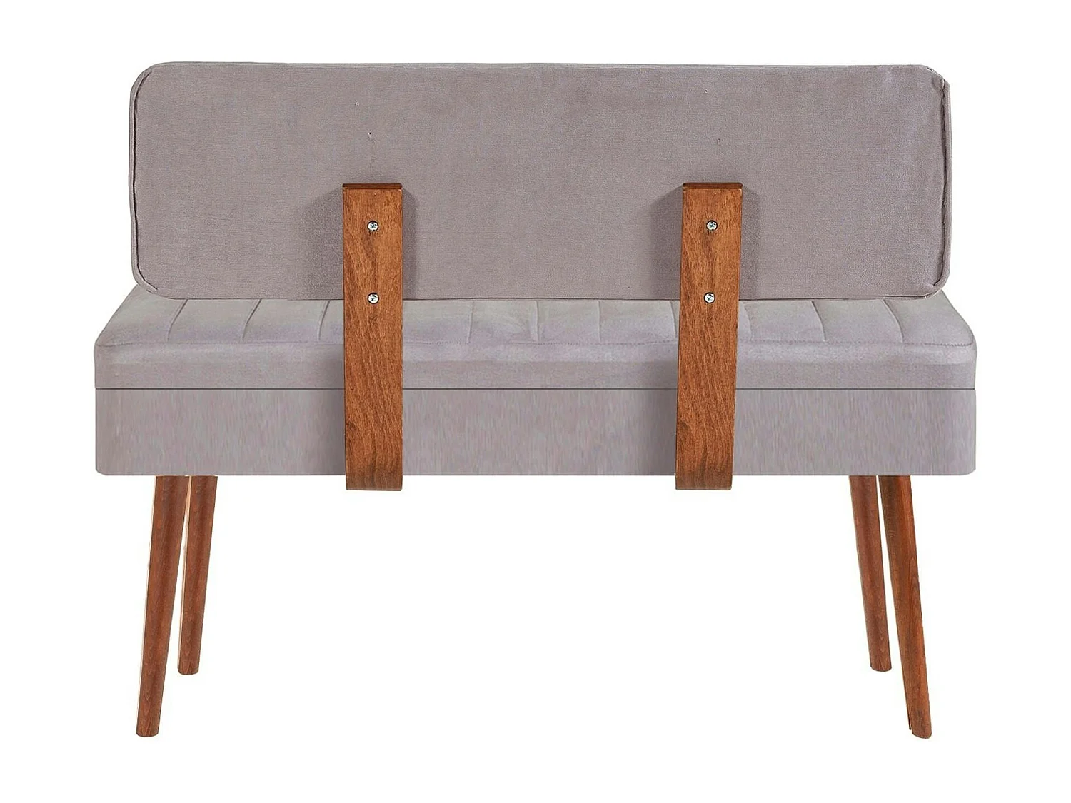 Banc d'entrée avec rangement - tissu gris JENA