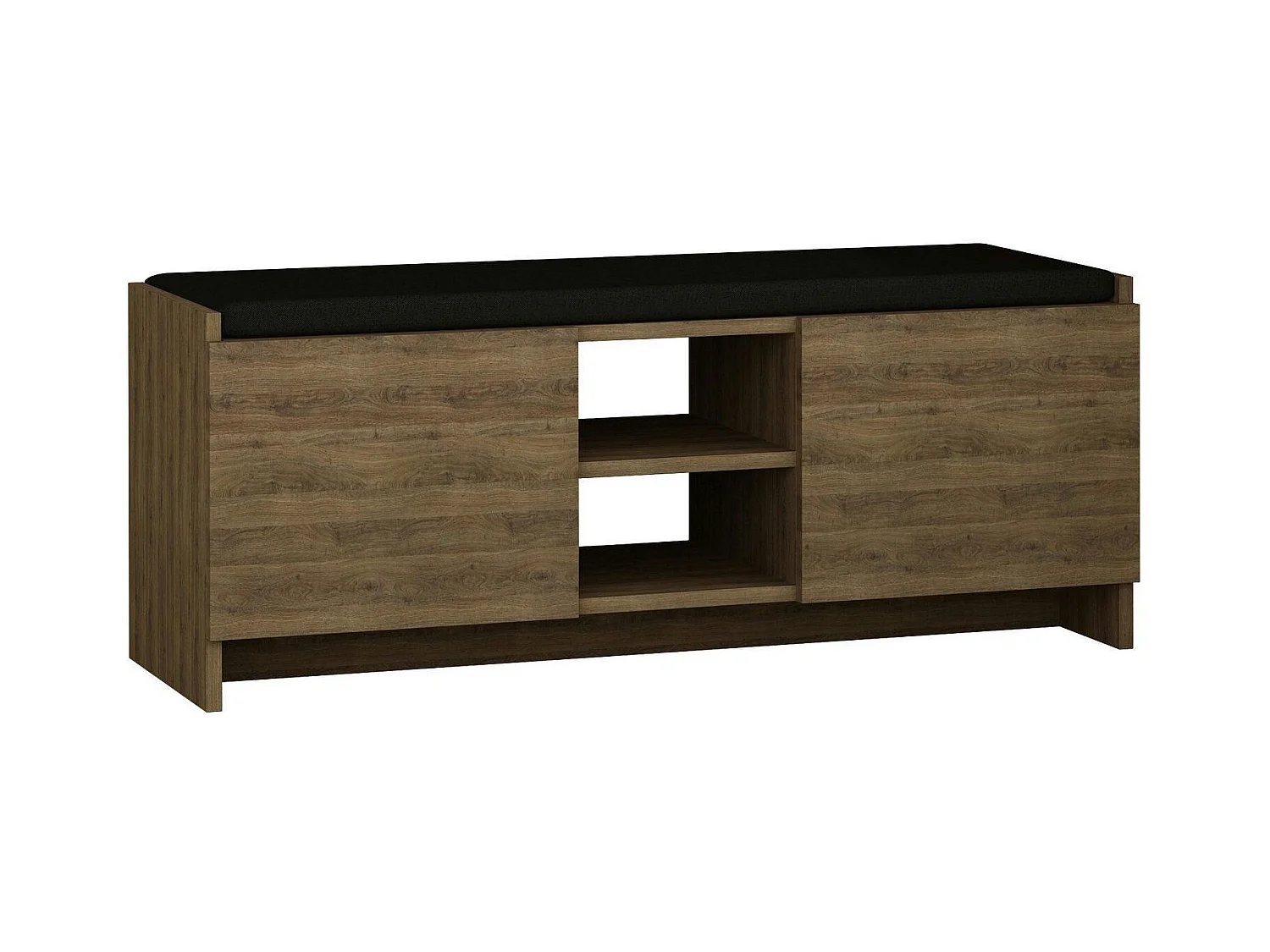 Banc d'entrée effet chêne avec rangement chaussures MARFA