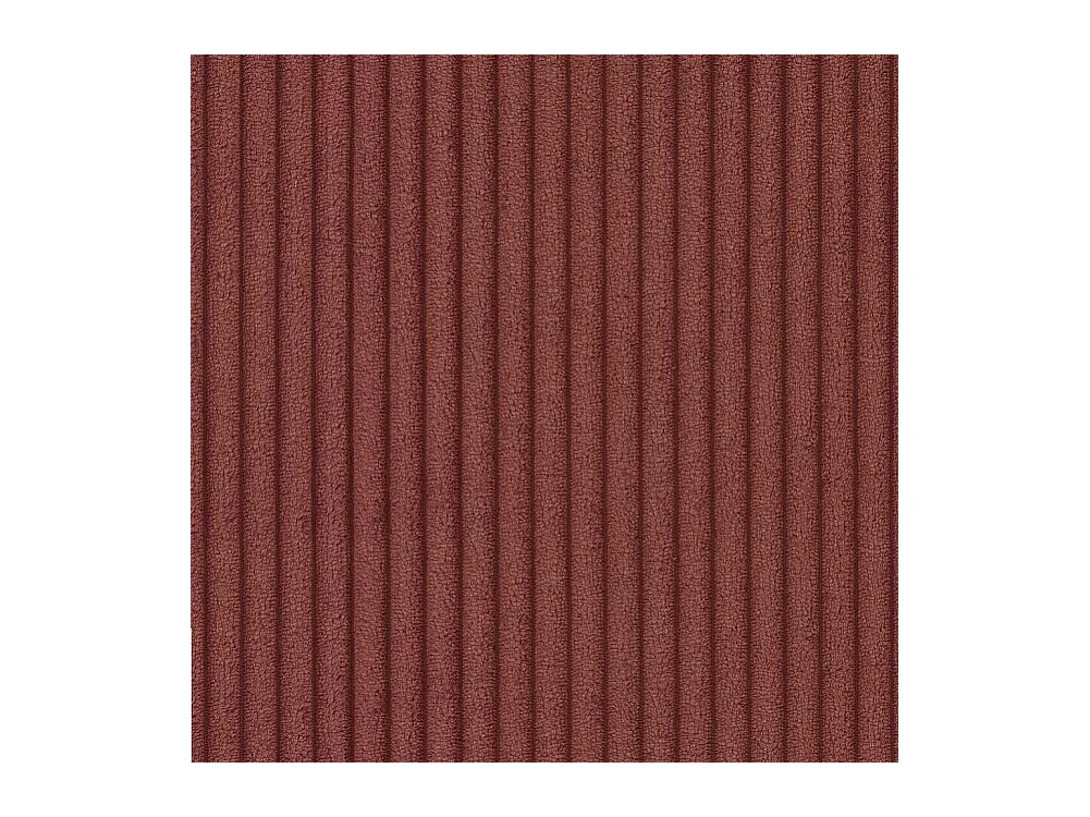 Canapé d’angle moderne avec ottomane en velours côtelé terracotta avec assise confortable THORA