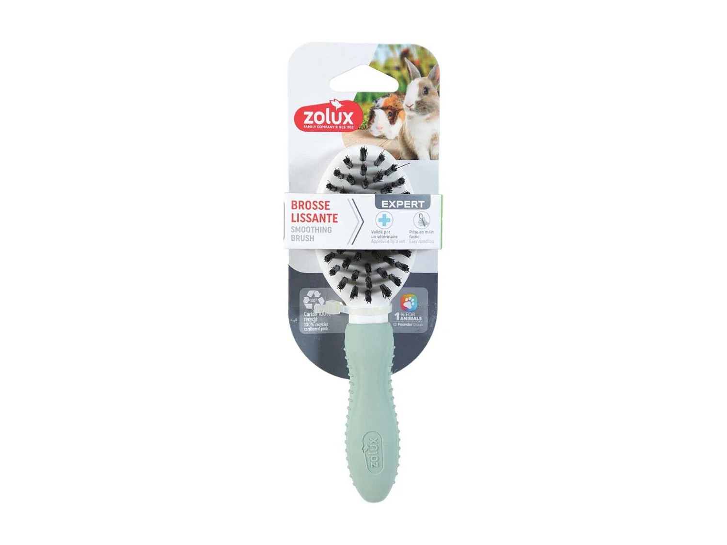 Brosse en caoutchouc pour lapin et cochon d'Inde Brosse lissante