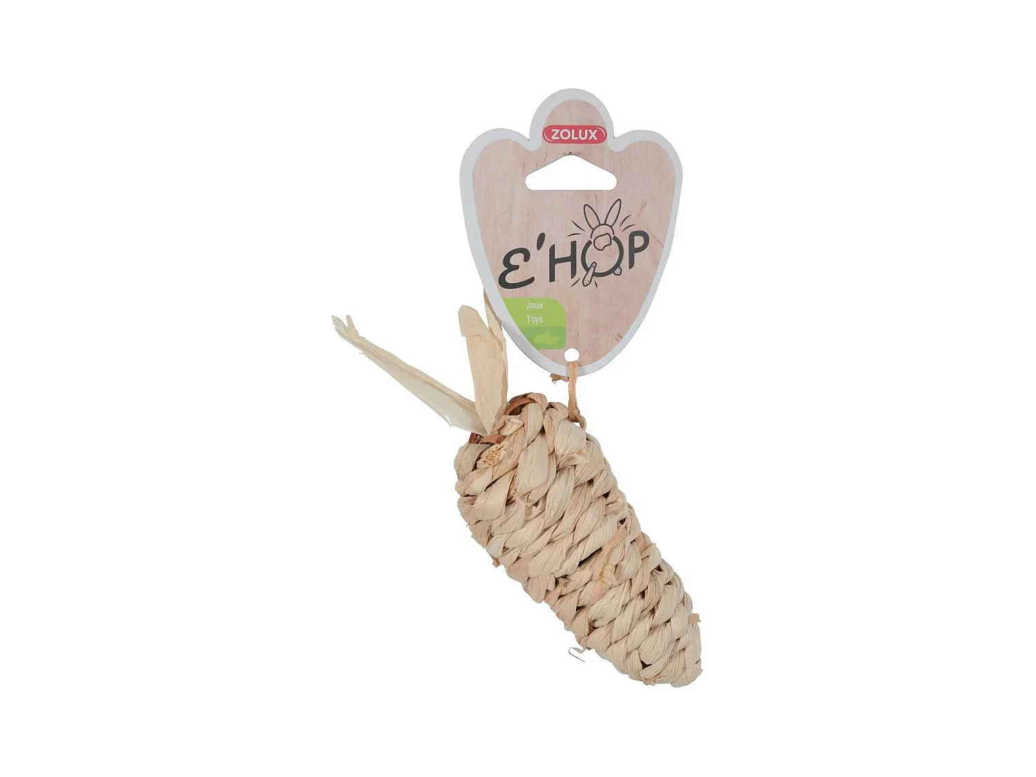 Jouet pour rongeur en feuille de maïs Carotte