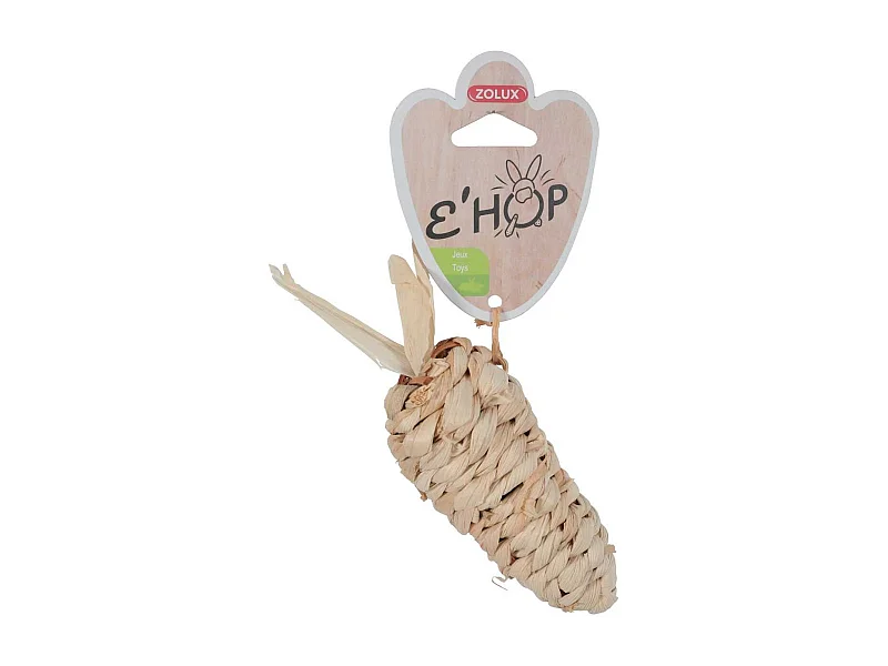 Jouet pour rongeur en feuille de maïs Carotte