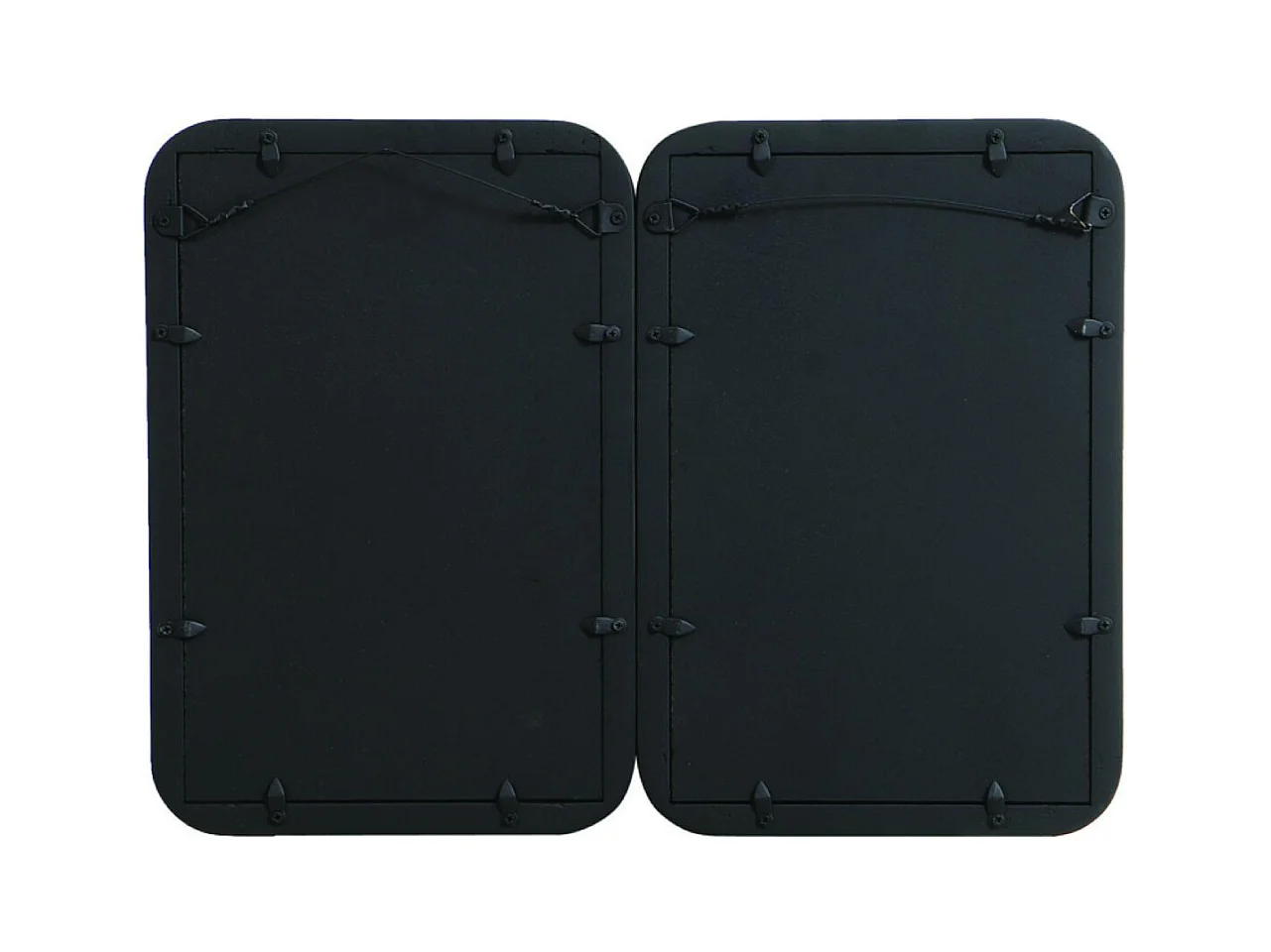 Tableau duo lapins couronnes Bois Noir - Chic Interior's