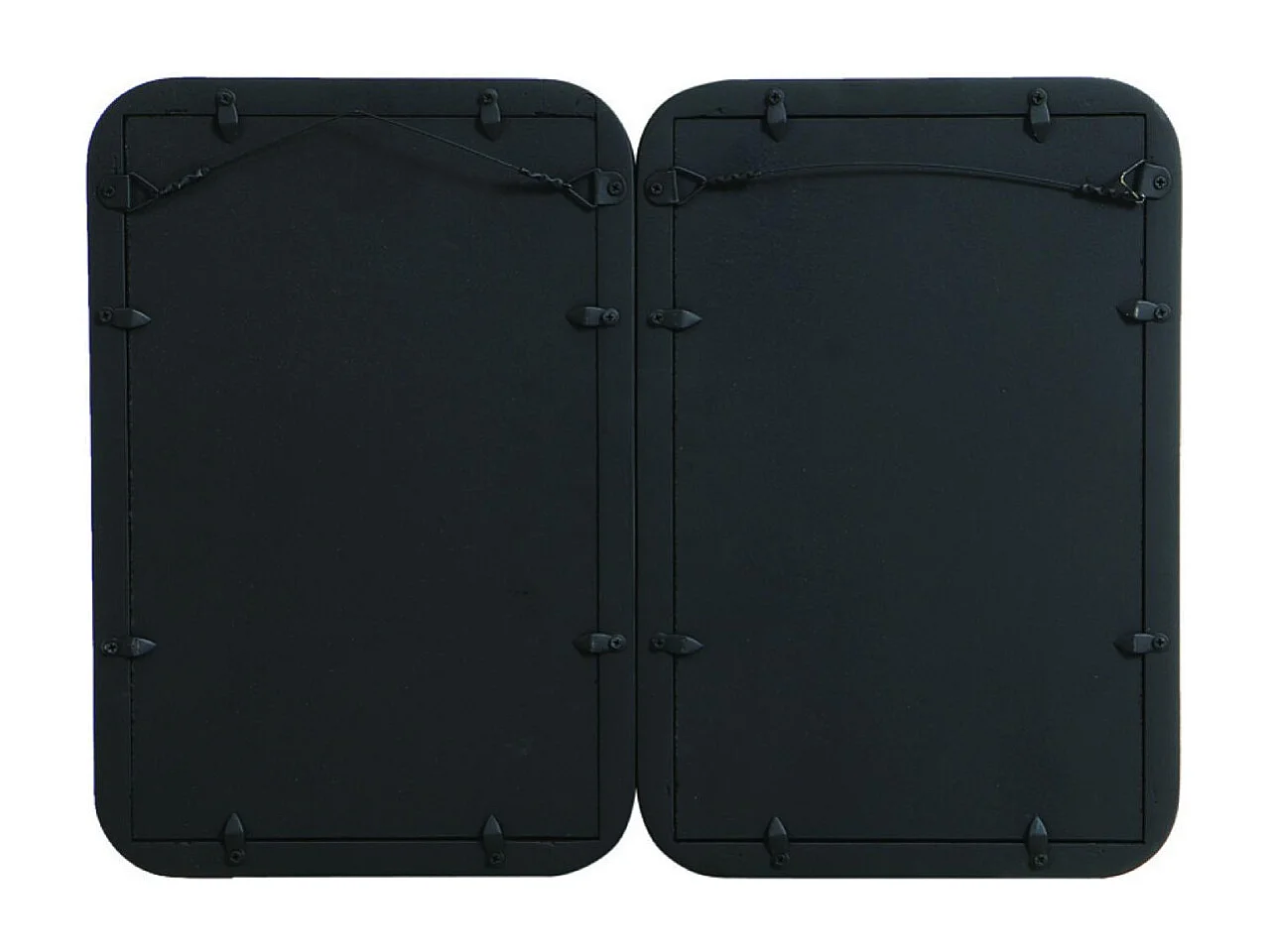 Tableau duo lapins couronnes Bois Noir - Chic Interior's