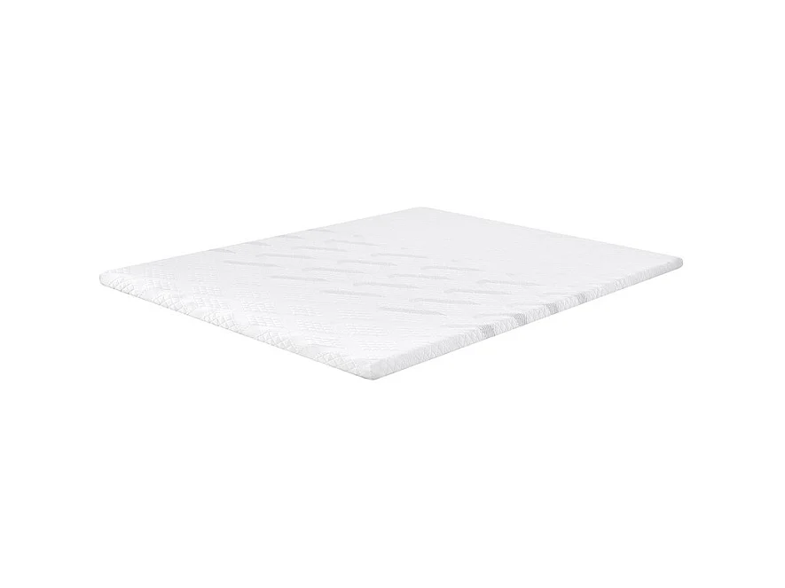 Surmatelas 160x200 cm ep 5,3 cm mousse mémoire de forme, housse stretch déhoussable, base antidérapante - PLUME