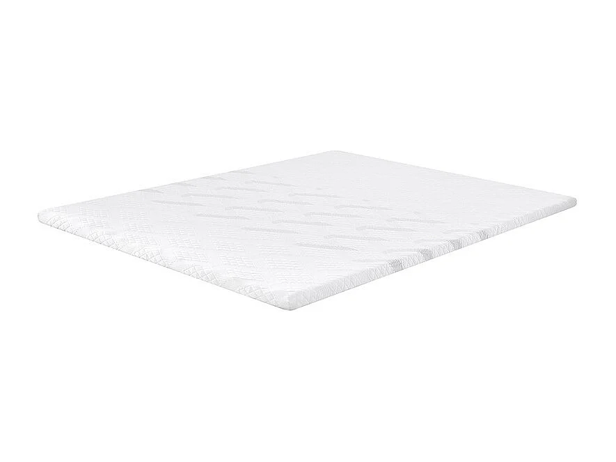 Surmatelas 160x200 cm ep 5,3 cm mousse mémoire de forme, housse stretch déhoussable, base antidérapante - PLUME