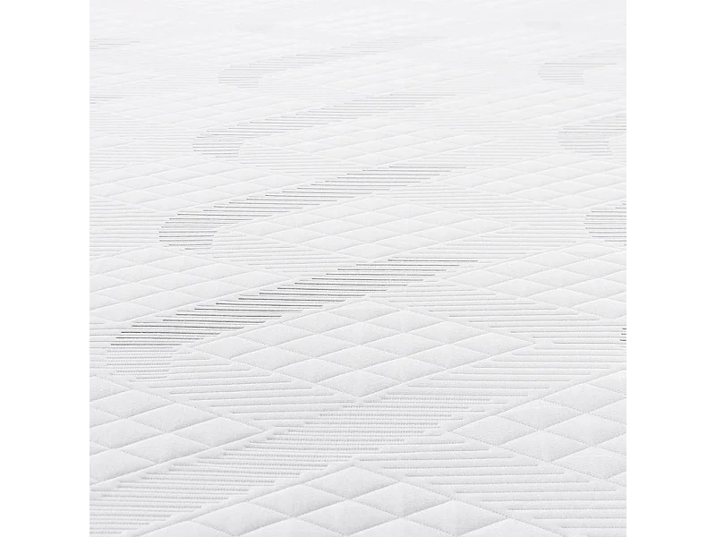 Topper 160x200 cm 5,3 cm viskoelastischer Schaum, abnehmbarer Stretchbezug, rutschfeste Unterseite - PLUME