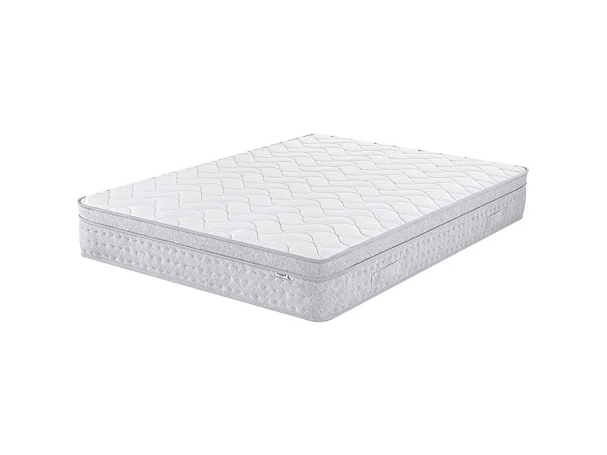 Matelas 140x190 cm ep 25 cm ressorts ensachés + mousses de confort, bords renforcés - THENEST