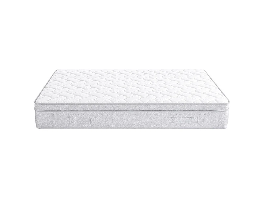 Matelas 140x190 cm ep 25 cm ressorts ensachés + mousses de confort, bords renforcés - THENEST