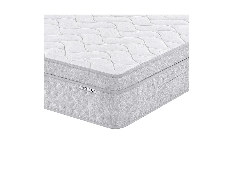 Matelas 140x190 cm ep 25 cm ressorts ensachés + mousses de confort, bords renforcés - THENEST