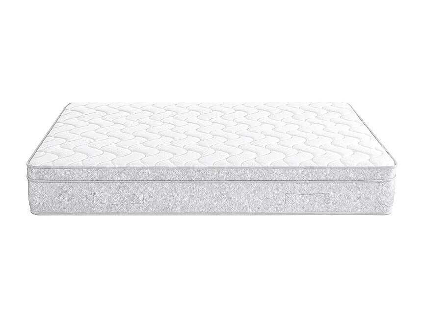 Matelas 140x190 cm ep 25 cm ressorts ensachés + mousses de confort, bords renforcés - THENEST