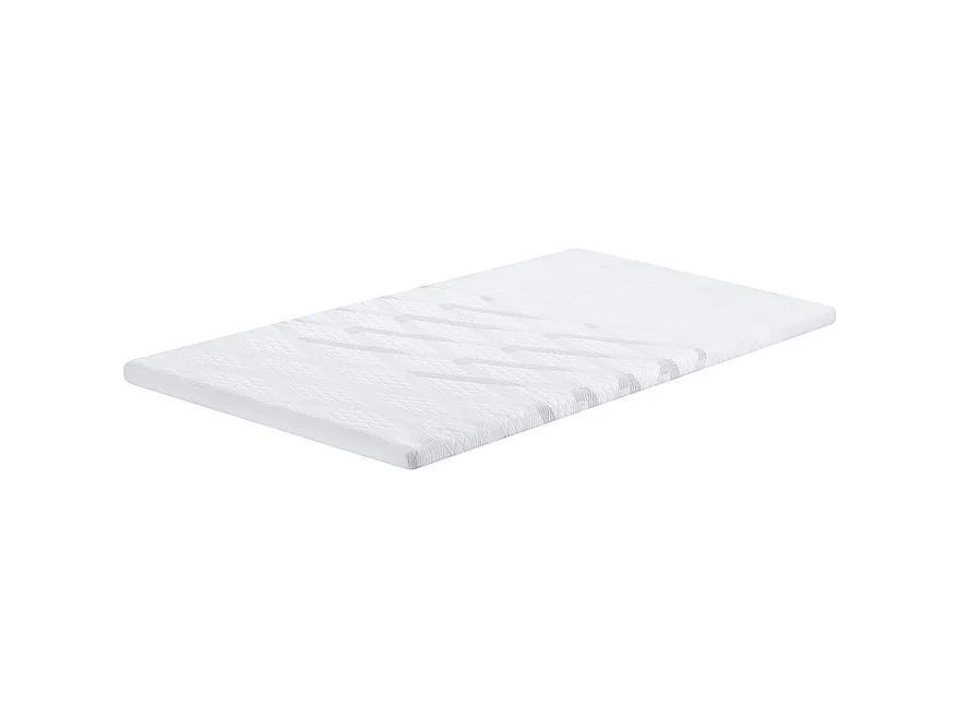 Surmatelas 90x190 cm ep 5,3 cm mousse mémoire de forme, housse stretch déhoussable, base antidérapante - PLUME