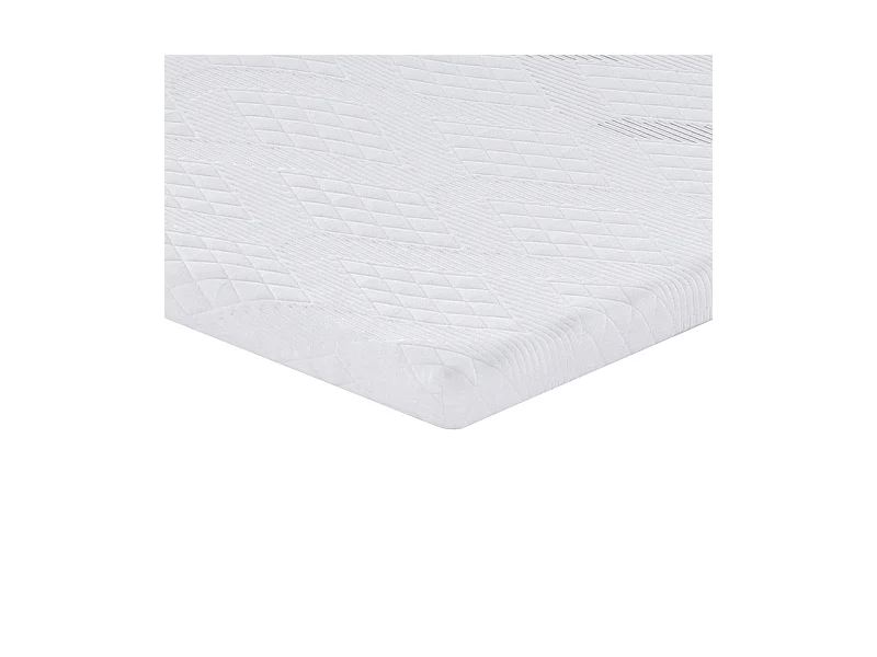 Surmatelas 90x190 cm ep 5,3 cm mousse mémoire de forme, housse stretch déhoussable, base antidérapante - PLUME
