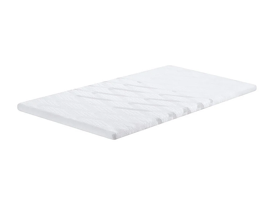 Surmatelas 90x190 cm ep 5,3 cm mousse mémoire de forme, housse stretch déhoussable, base antidérapante - PLUME