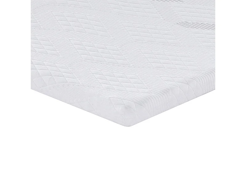 Surmatelas 90x190 cm ep 5,3 cm mousse mémoire de forme, housse stretch déhoussable, base antidérapante - PLUME