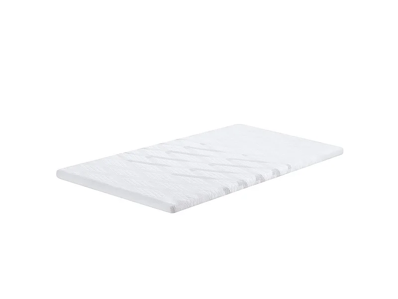 Surmatelas 90x190 cm ep 5,3 cm mousse mémoire de forme, housse stretch déhoussable, base antidérapante - PLUME