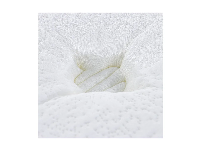 Matelas 180x200 cm ep 35 cm ressorts ensachés 3 zones + mousse mémoire, coutil bambou, bords renforcés - LASUITE