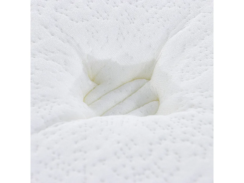 Matelas 180x200 cm ep 35 cm ressorts ensachés 3 zones + mousse mémoire, coutil bambou, bords renforcés - LASUITE