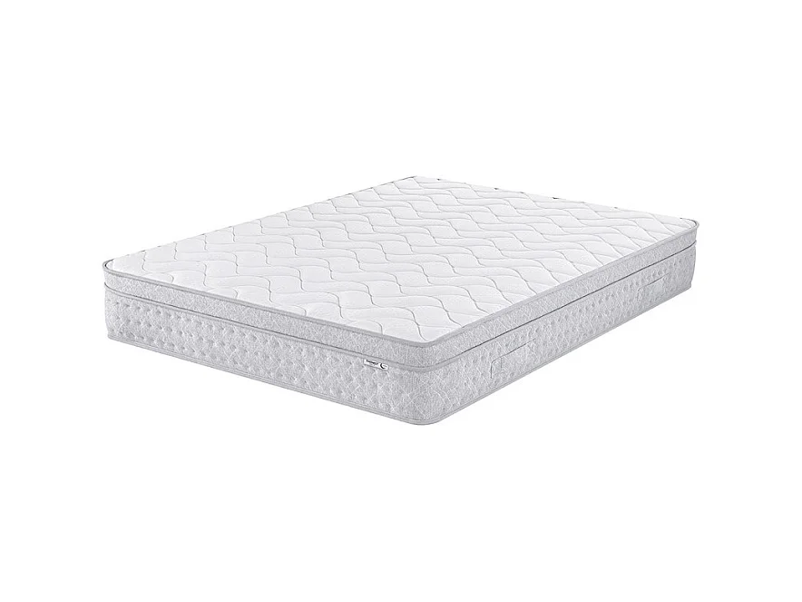 Matelas 160x200 cm ep 25 cm ressorts ensachés + mousses de confort, bords renforcés - THENEST