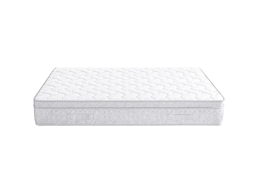 Matelas 160x200 cm ep 25 cm ressorts ensachés + mousses de confort, bords renforcés - THENEST