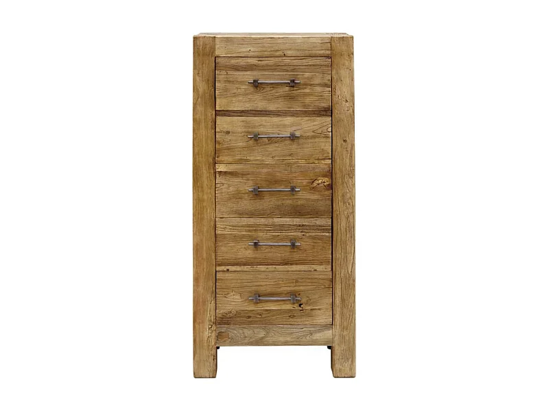 Commode chiffonnier industrielle 5 tiroirs Bois Beige - Transition Interior's