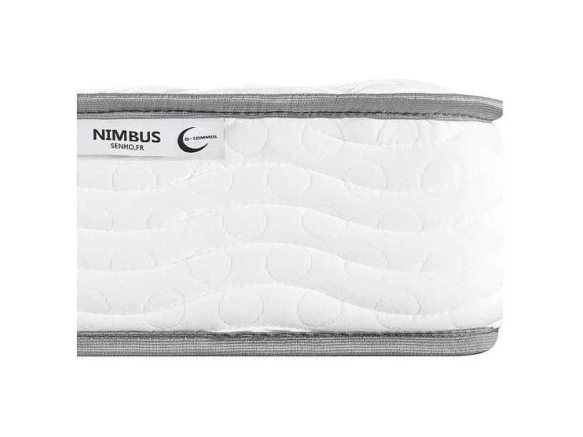 Matelas 90x190 cm ep 15 cm mousse haute densite 35 kg/m3 + gel mémoire de forme - NIMBUS