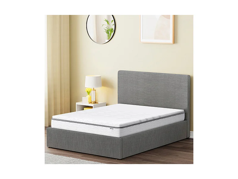 Surmatelas 140x190 cm ep 5,3 cm mousse mémoire de forme, housse stretch déhoussable, base antidérapante - PLUME