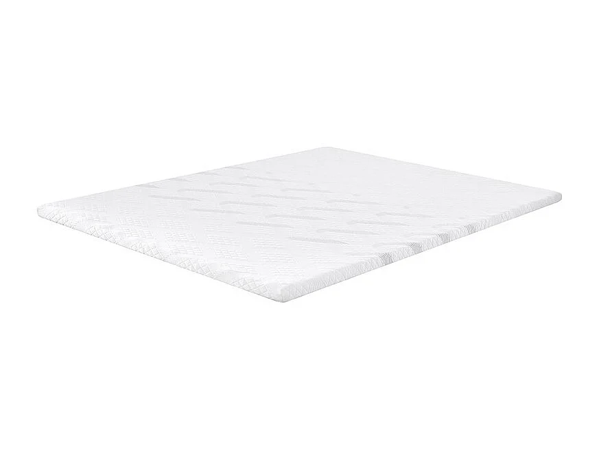 Surmatelas 140x190 cm ep 5,3 cm mousse mémoire de forme, housse stretch déhoussable, base antidérapante - PLUME