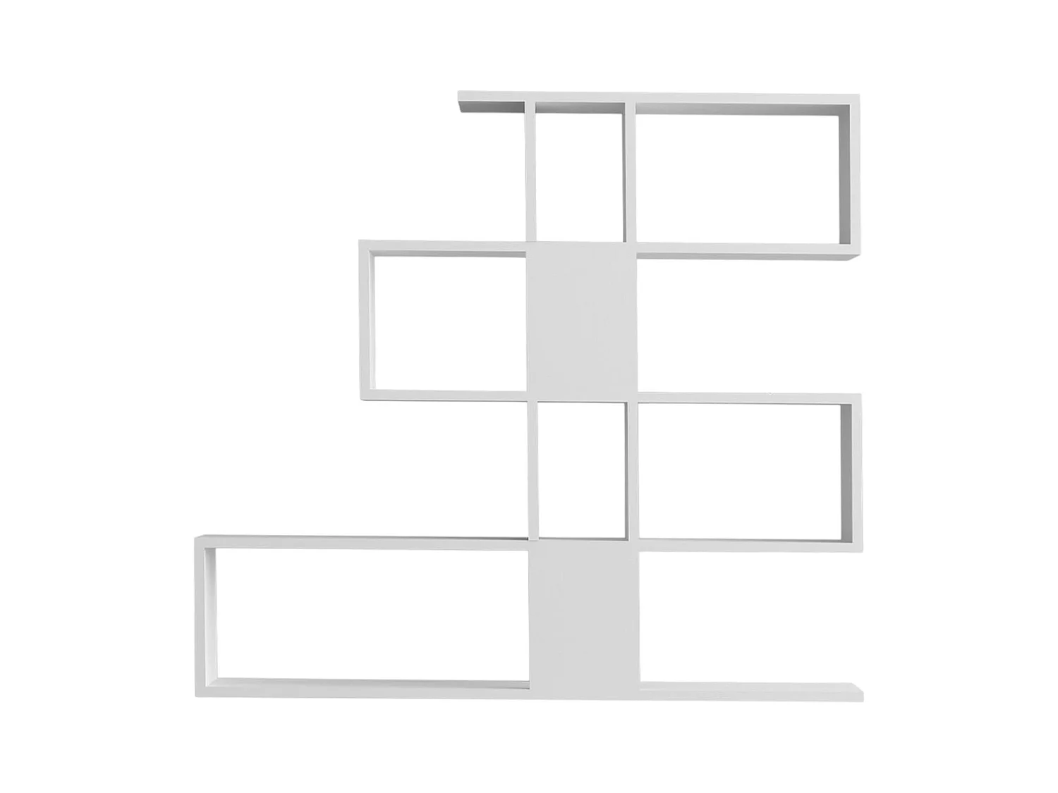 Bibliothèque blanche avec niches, style design 120 cm MARFA