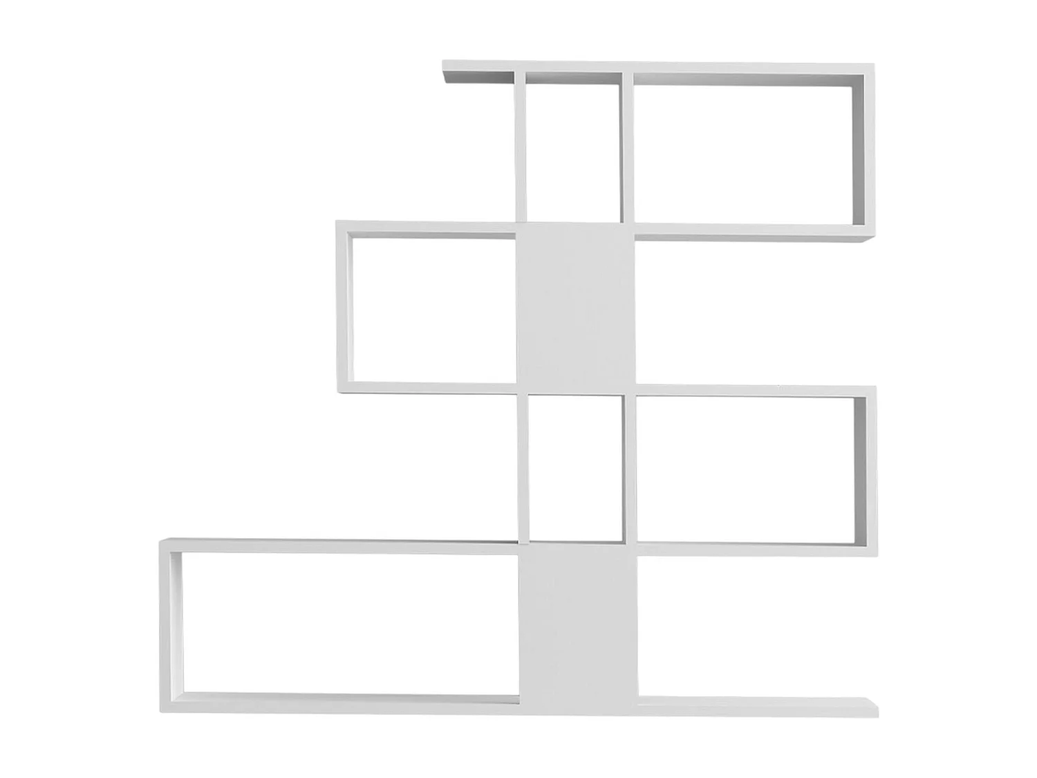 Bibliothèque blanche avec niches, style design 120 cm MARFA