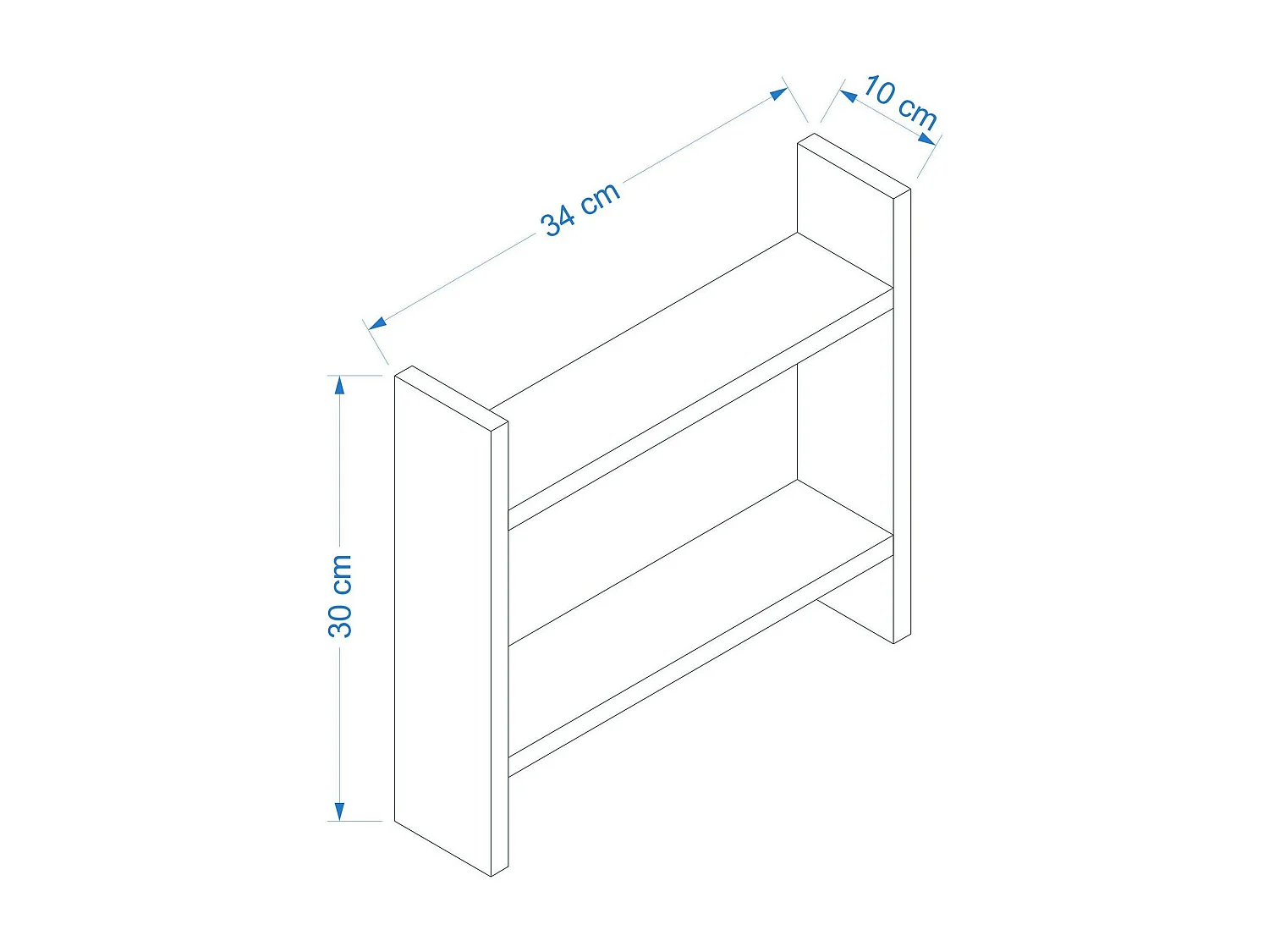 Etagère cuisine blanche à poser - 2 niveaux MARFA