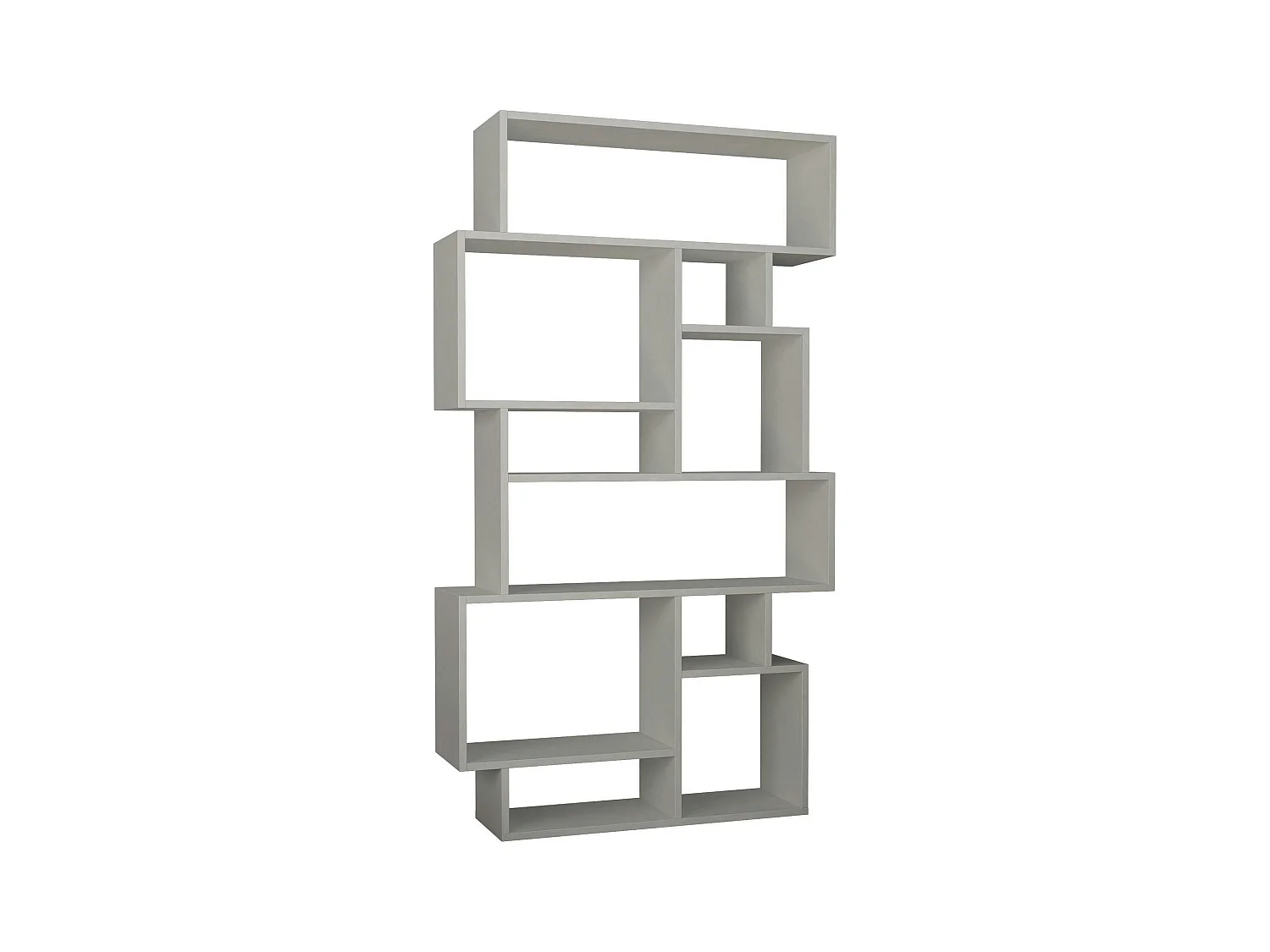 Bibliothèque blanche design à étagères décalées MARFA