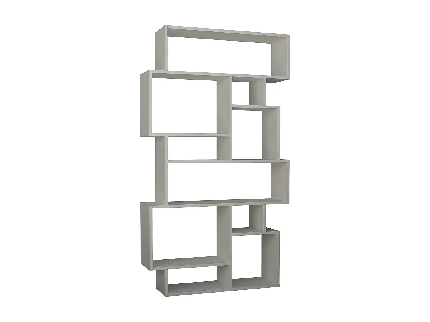 Bibliothèque blanche design à étagères décalées MARFA