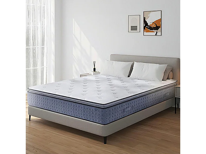 Matras LASUITE 160x200 cm – 35 cm luxe matras, 3-zone pocketveren, traagschuim & bamboe tijk