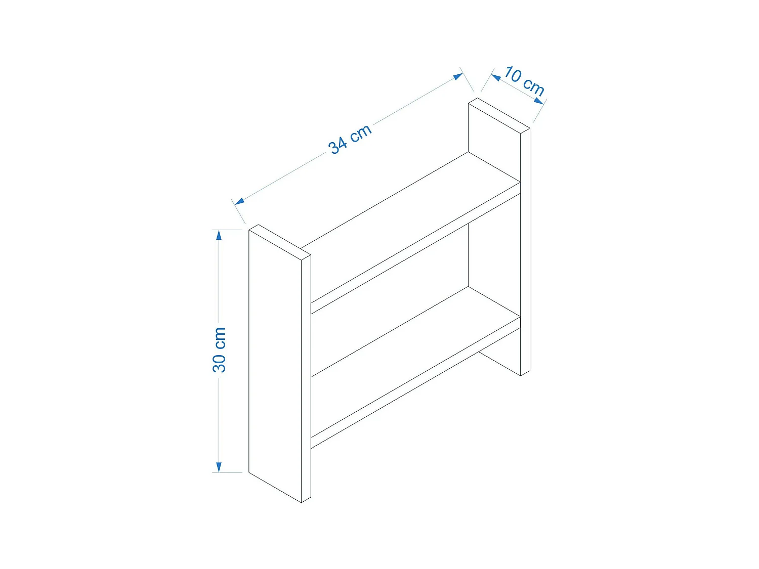 Etagère cuisine à poser effet pin - 2 niveaux MARFA