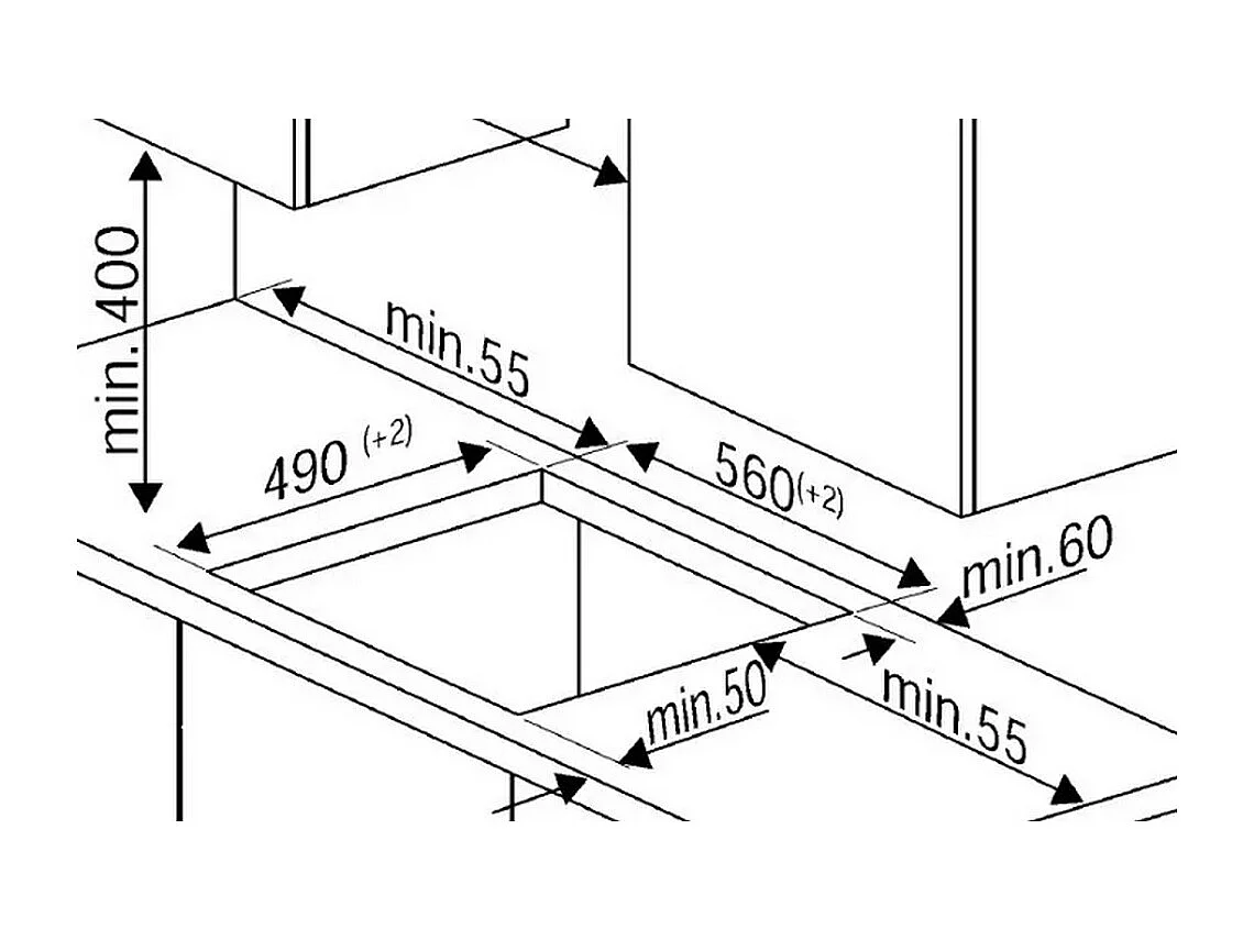 Beko Plaque de cuisson induction 60cm 4 feux 7200w - HII64205F2MT