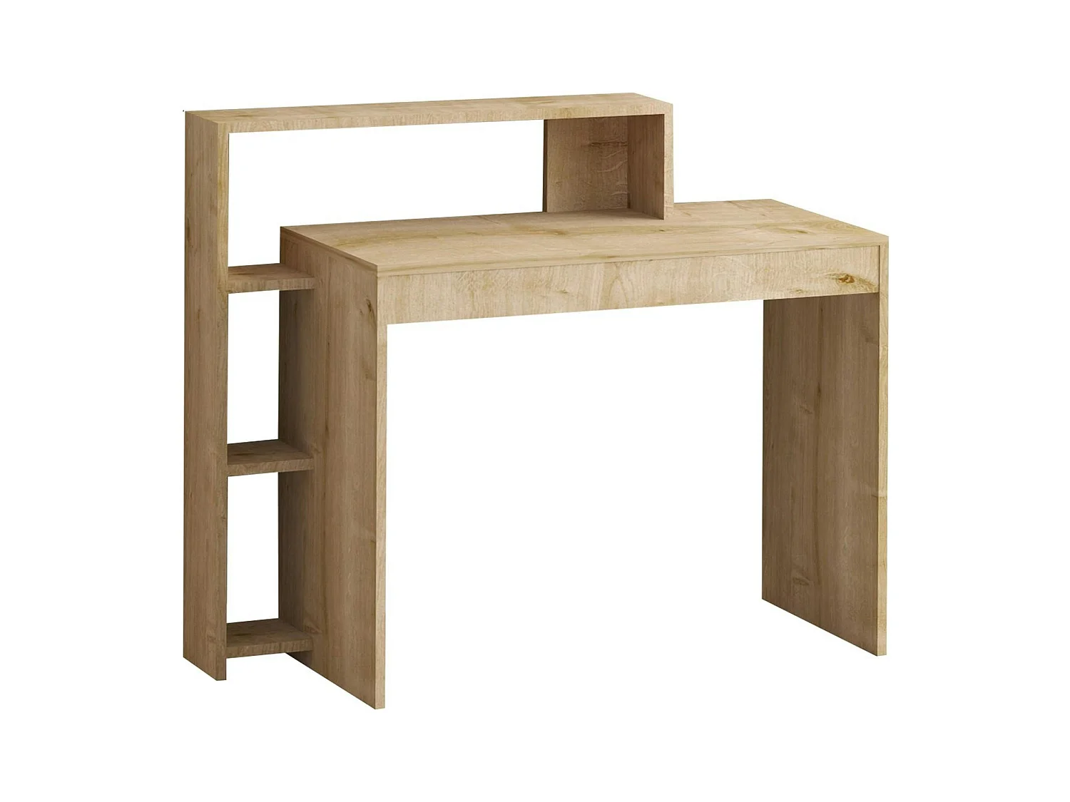 Bureau moderne avec rangement niches - effet chêne MARFA