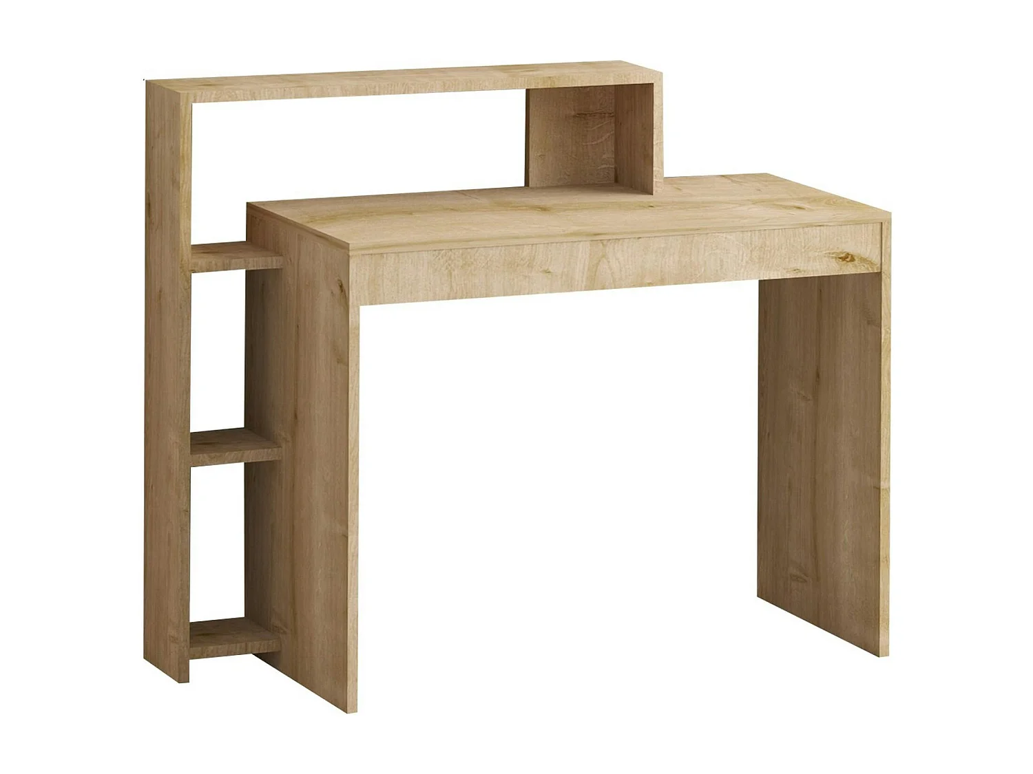 Bureau moderne avec rangement niches - effet chêne MARFA