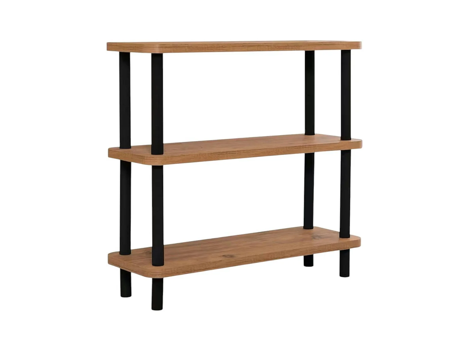 Bibliothèque basse structure noire - 3 niveaux MARFA