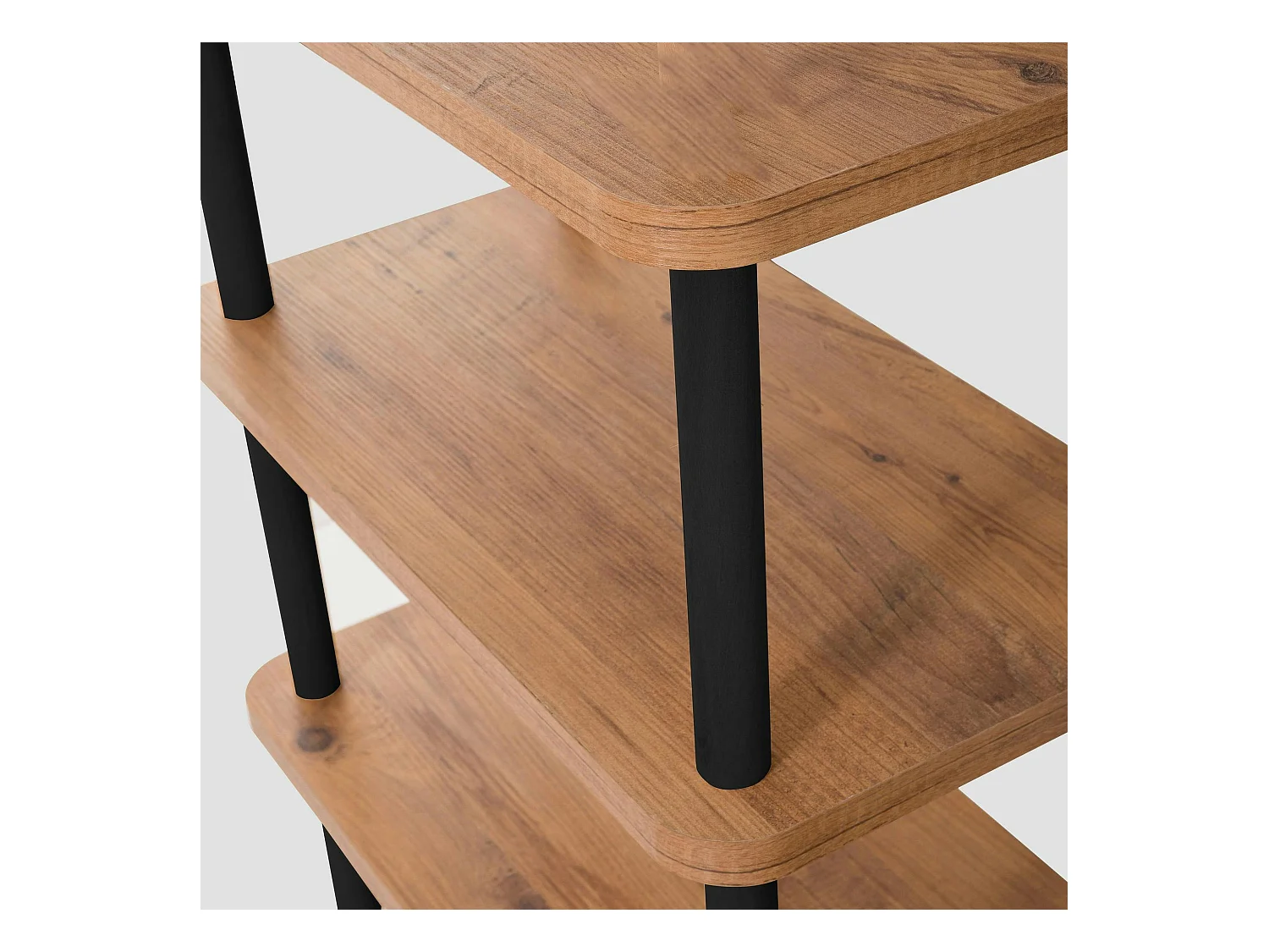 Bibliothèque basse structure noire - 3 niveaux, 150 cm MARFA