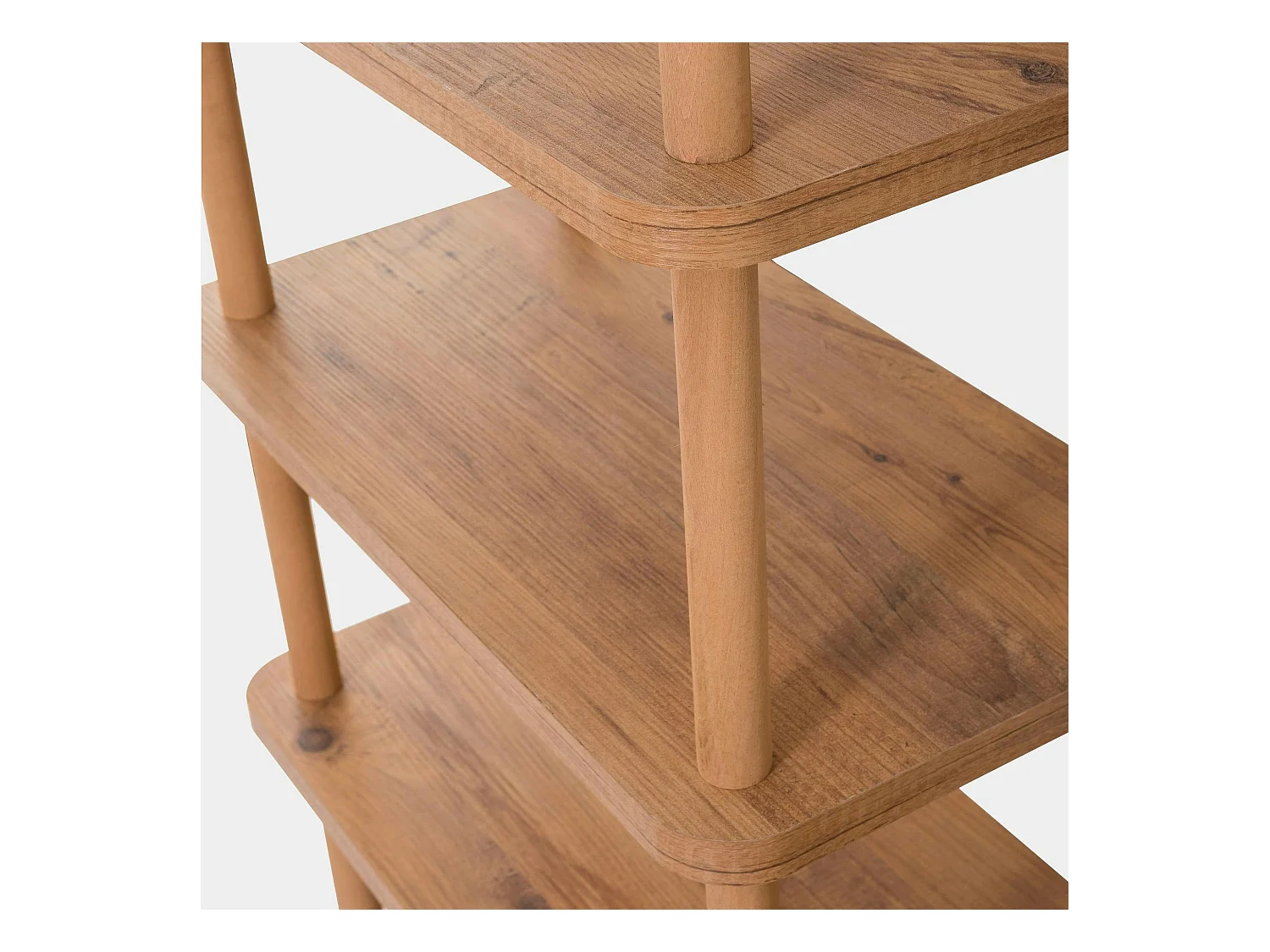 Bibliothèque étagère effet pin - 6 niveaux MARFA