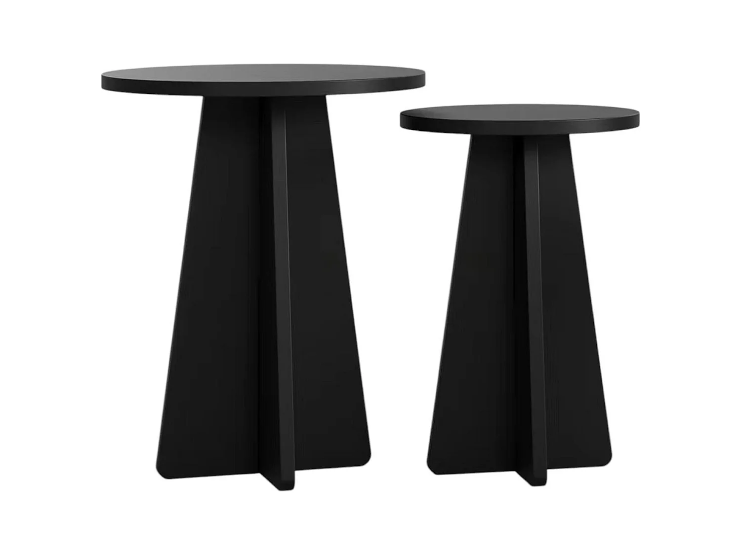 Bout de canapé noir pieds trapèze - 2 pièces MARFA