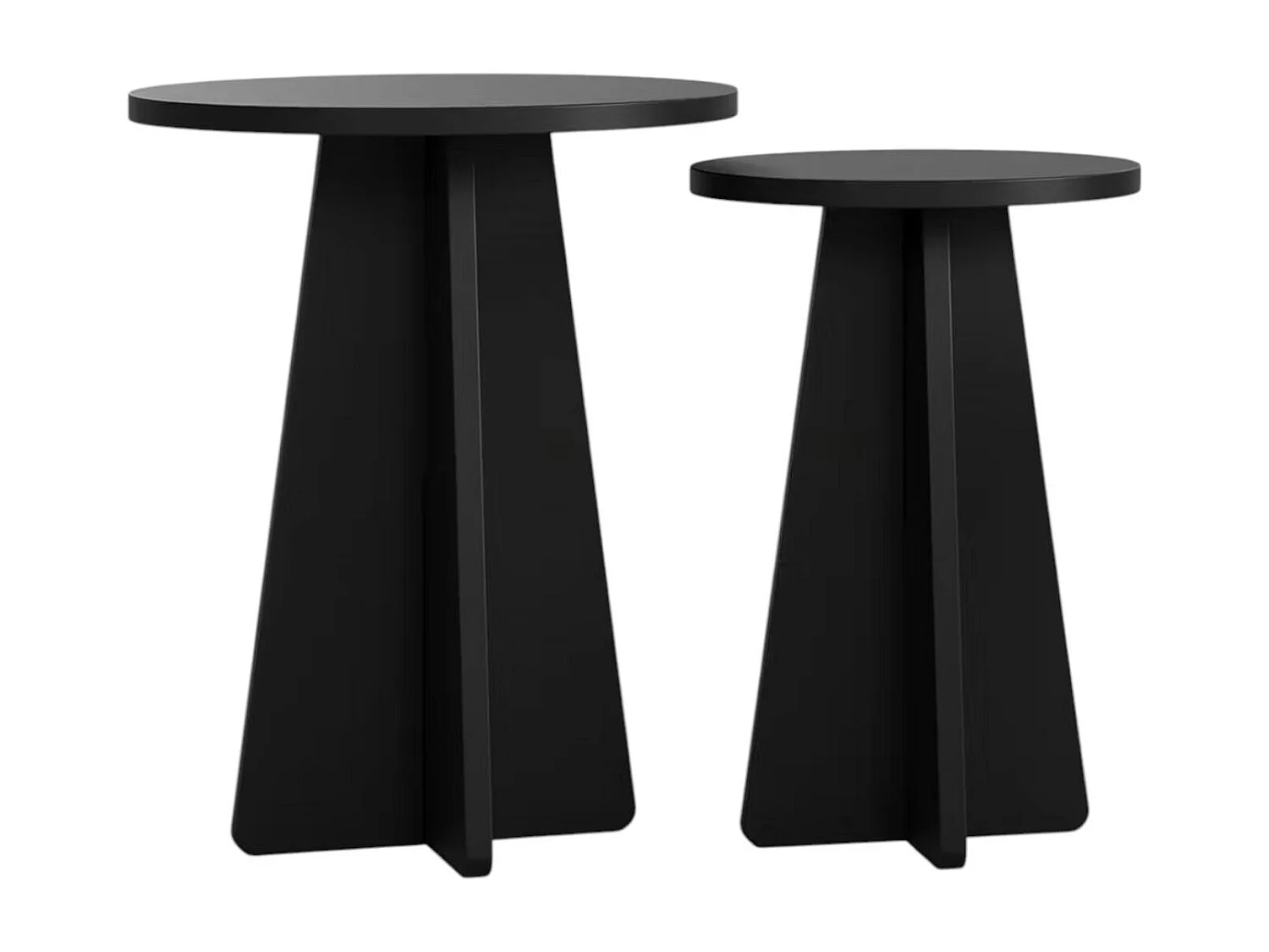 Bout de canapé noir pieds trapèze - 2 pièces MARFA